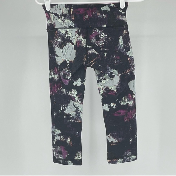 LULULEMON WUNDER UNDER CROP III LEGGINGS KARA BLOSSOM MULTI 4 - Picture 6 of 11
